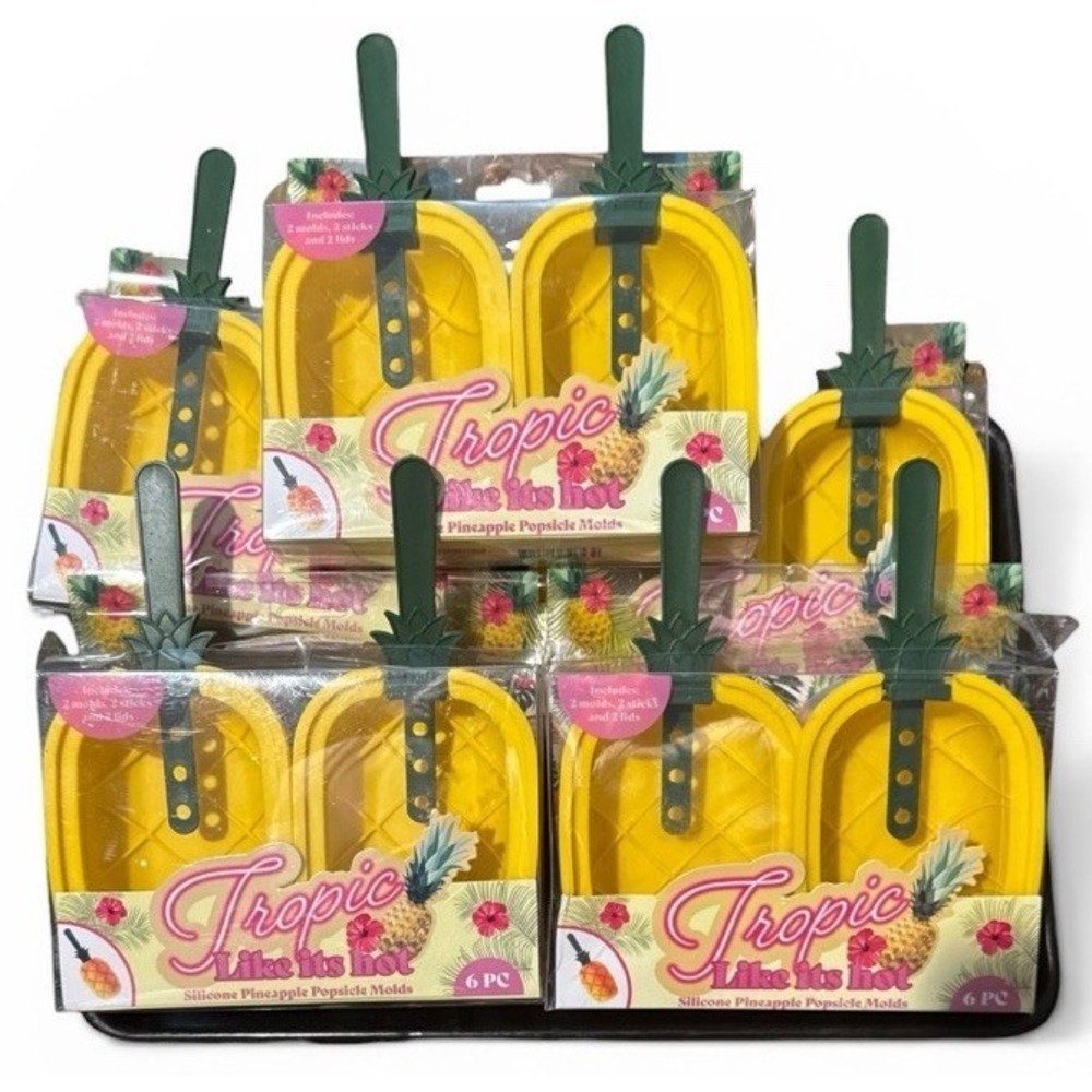 (1)‎ Tropic Like Its Hot Silicone Pineapple Popsicle Molds Party Luau NEW